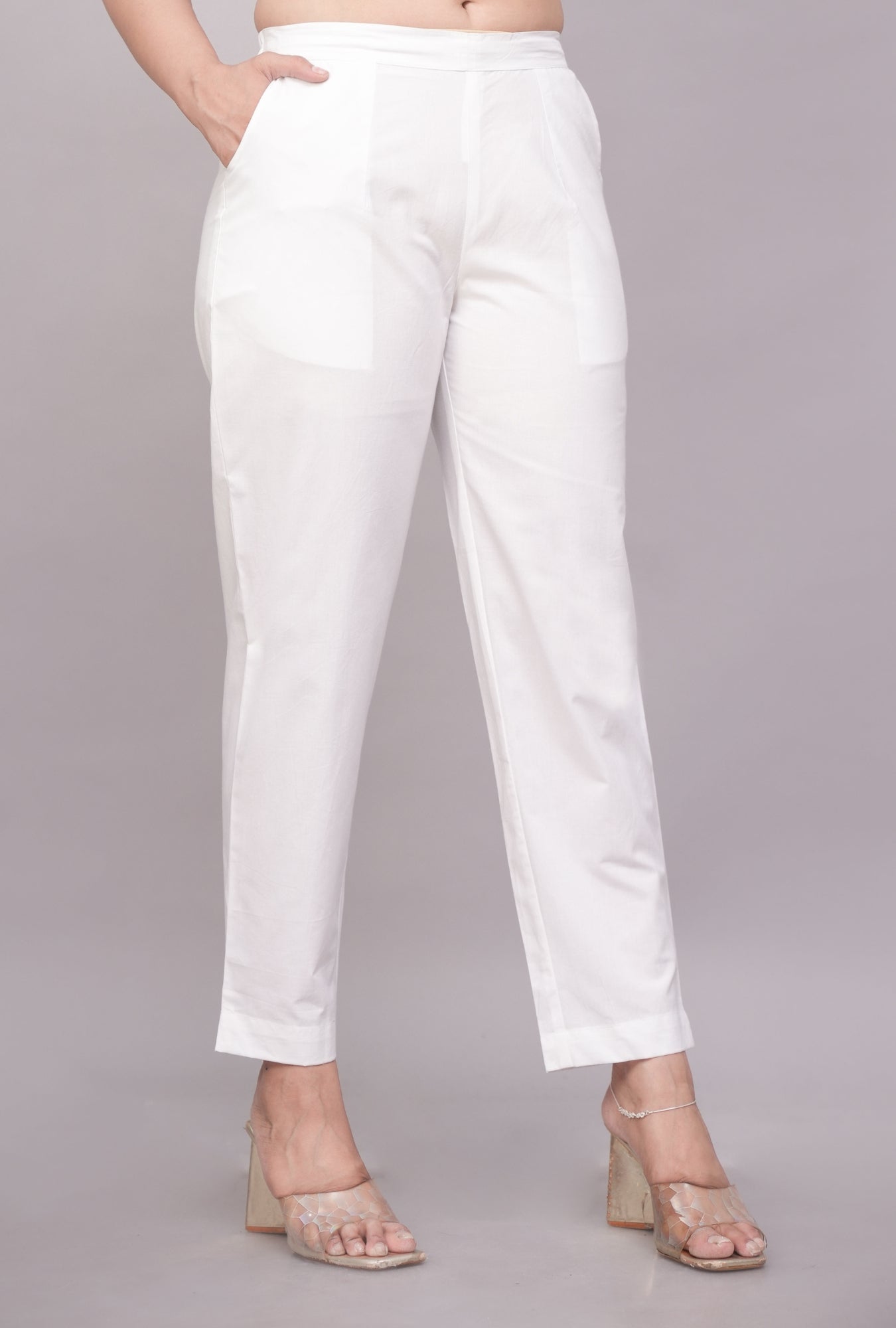 Classic White Cotton Pant – Minimal, Comfy & Versatile