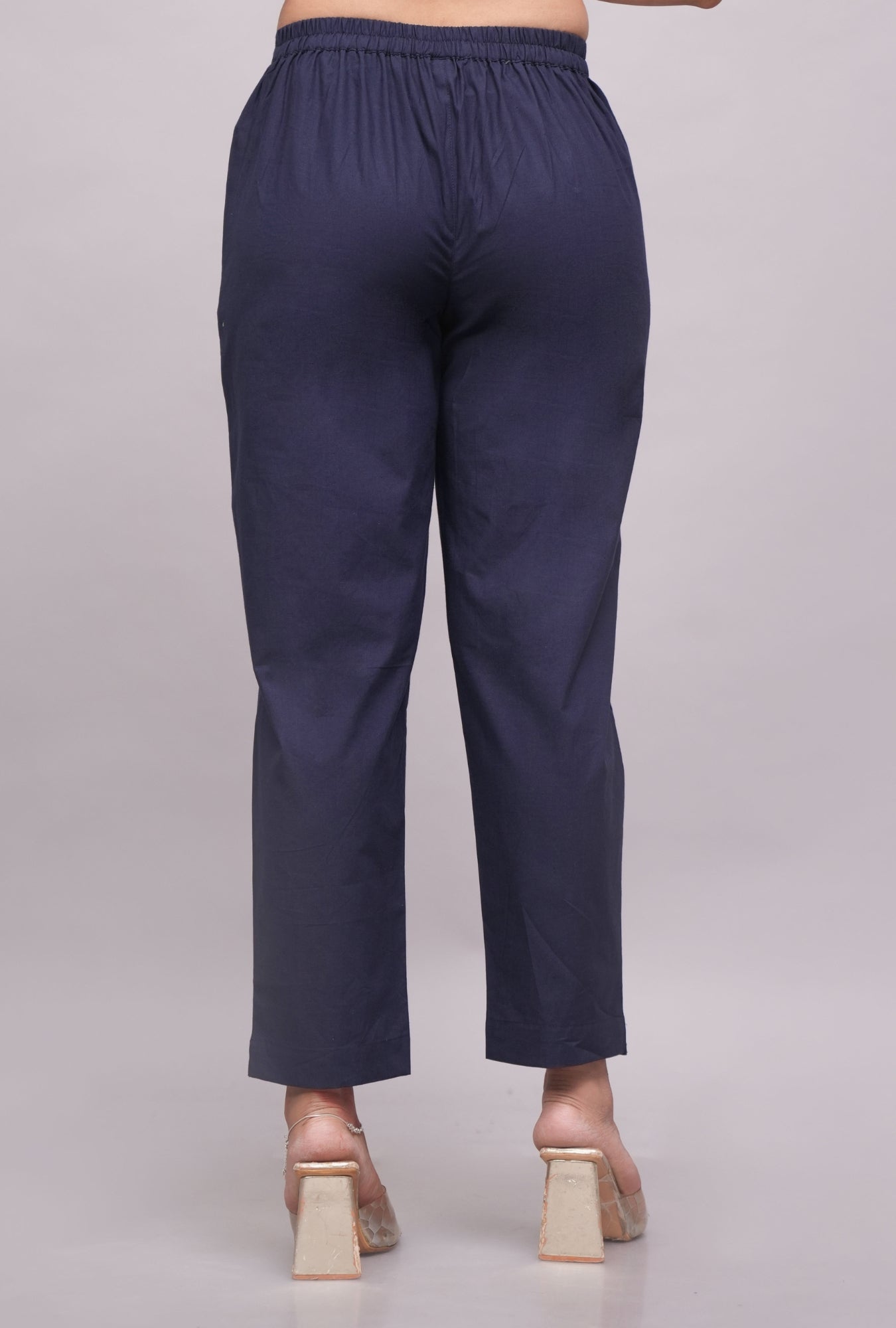 Stylish Navy Blue Cotton Pant – Soft Fabric for All-Day Wear