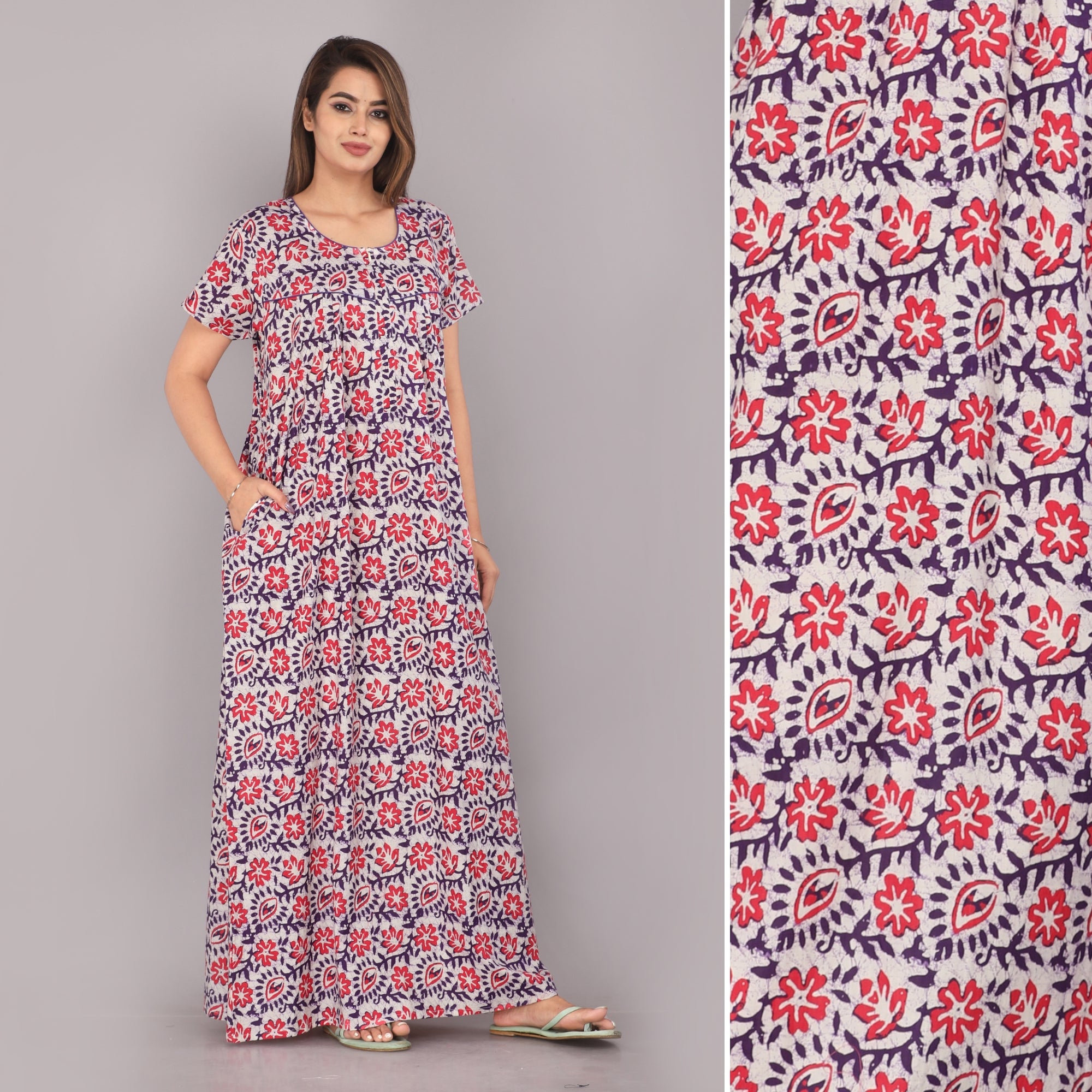 Printed Cotton Polyester Sarina Umbrella Nighty, multy, Size: Free Size at  Rs 145/piece in Ahmedabad