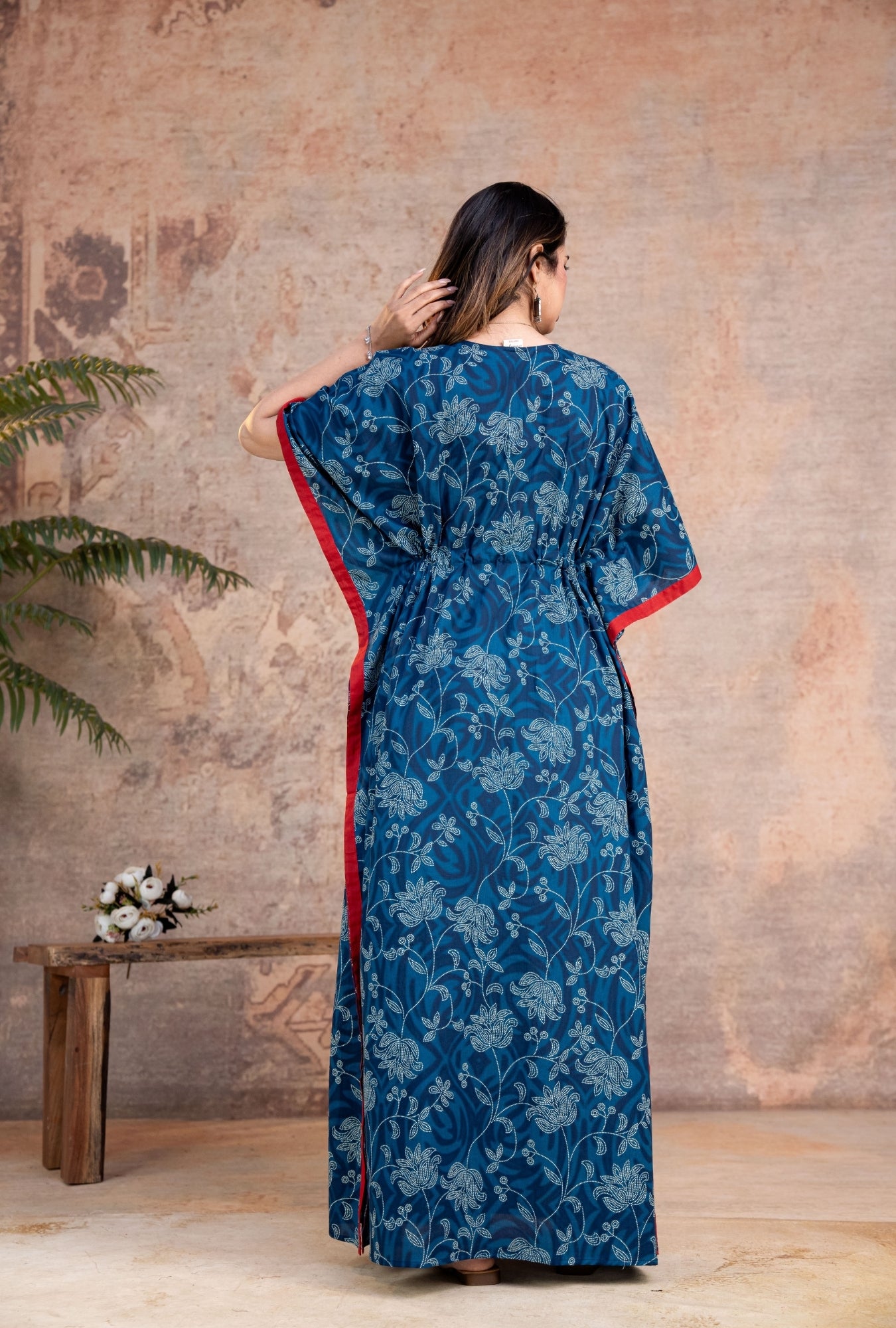 Imperial Blue Loungewear Cotton Kaftan