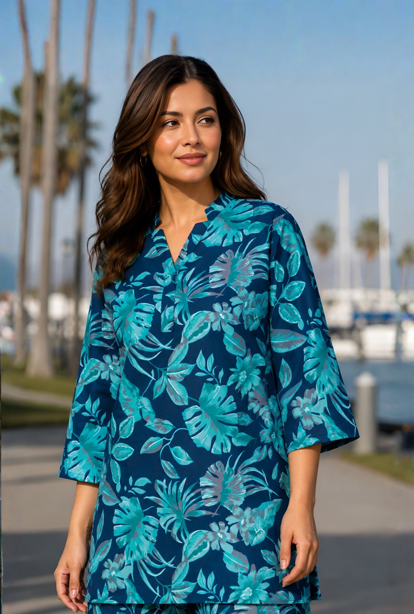 Meadow Breeze Blue Cotton Co-ords Set