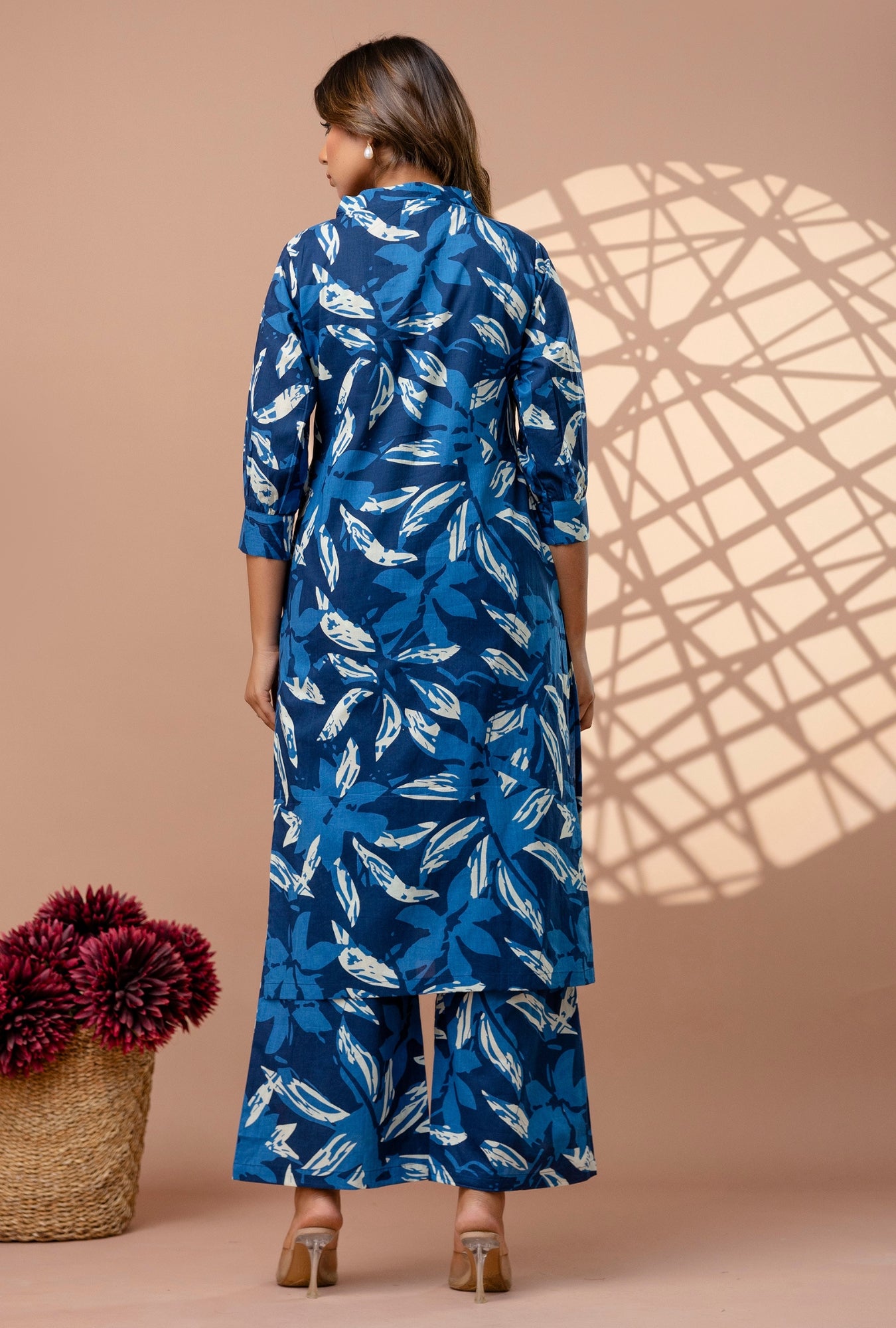 Tropical Blue Cotton Co-ords Set