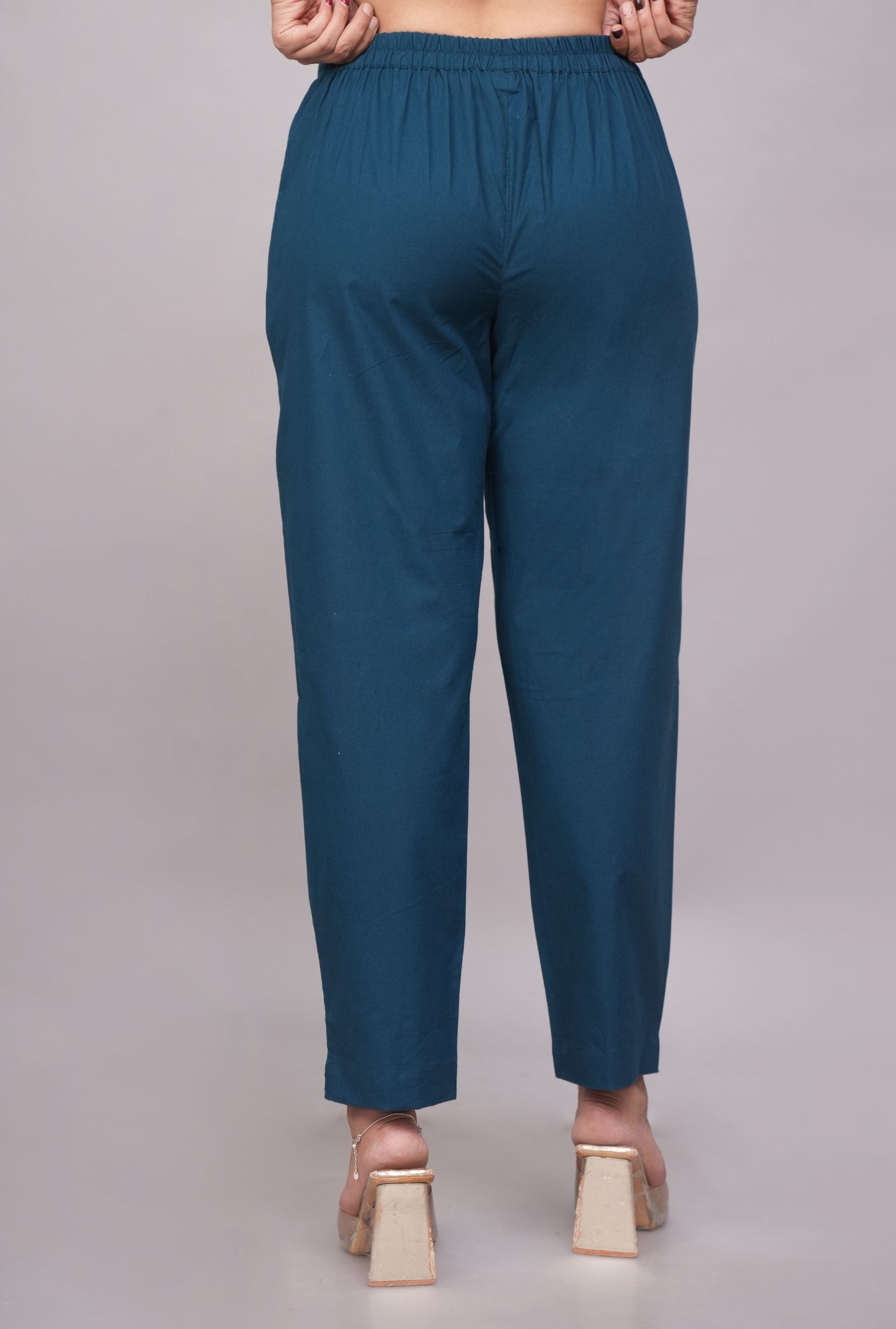 Straight Fit Teal Cotton Pant – Easy & Breathable Comfort
