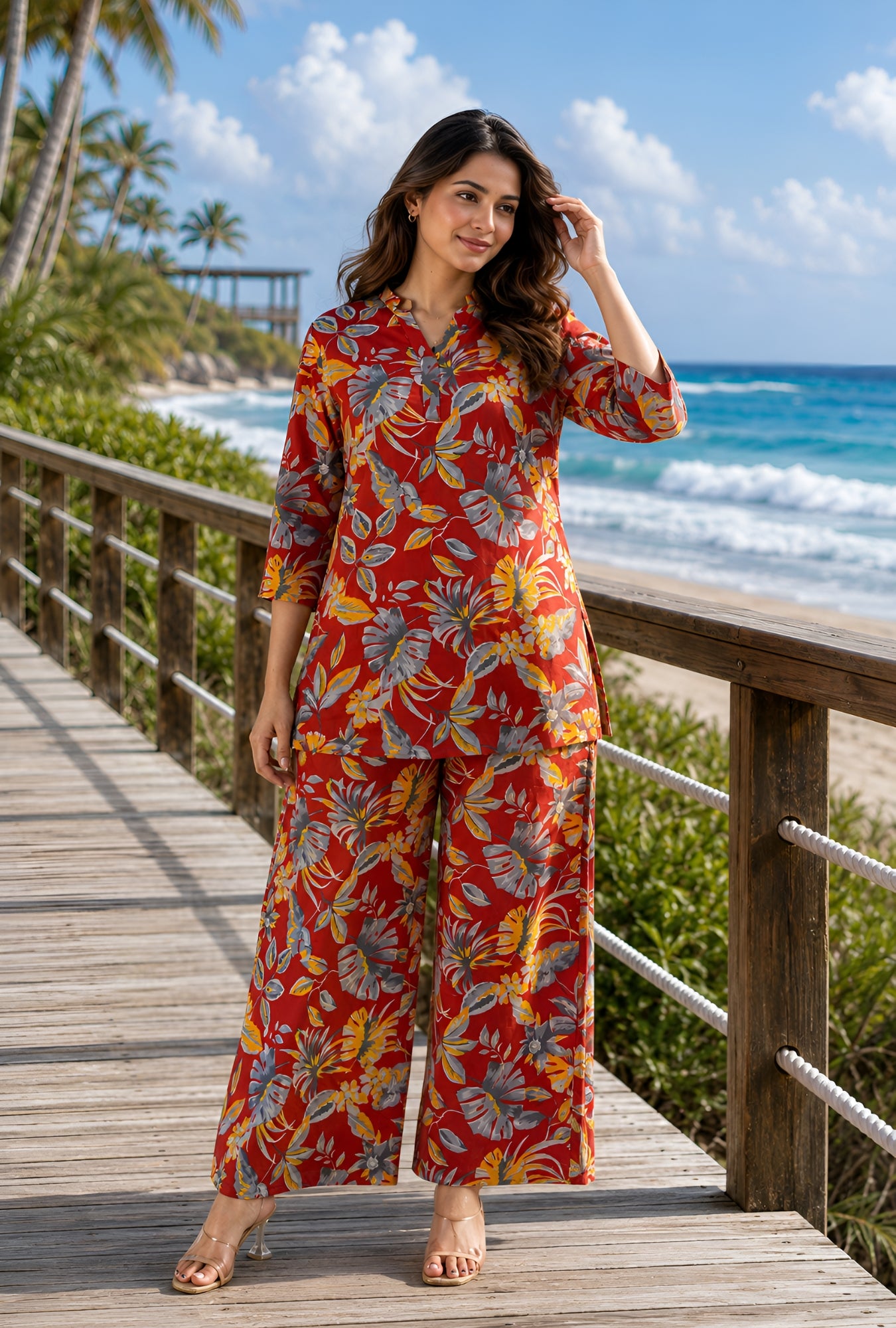 Meadow Breeze Rust Cotton Co-ords Set
