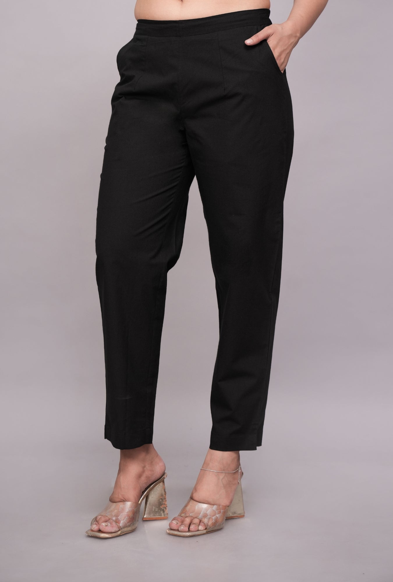 Women’s Black Cotton Pant – Soft, Relaxed & Everyday Wear