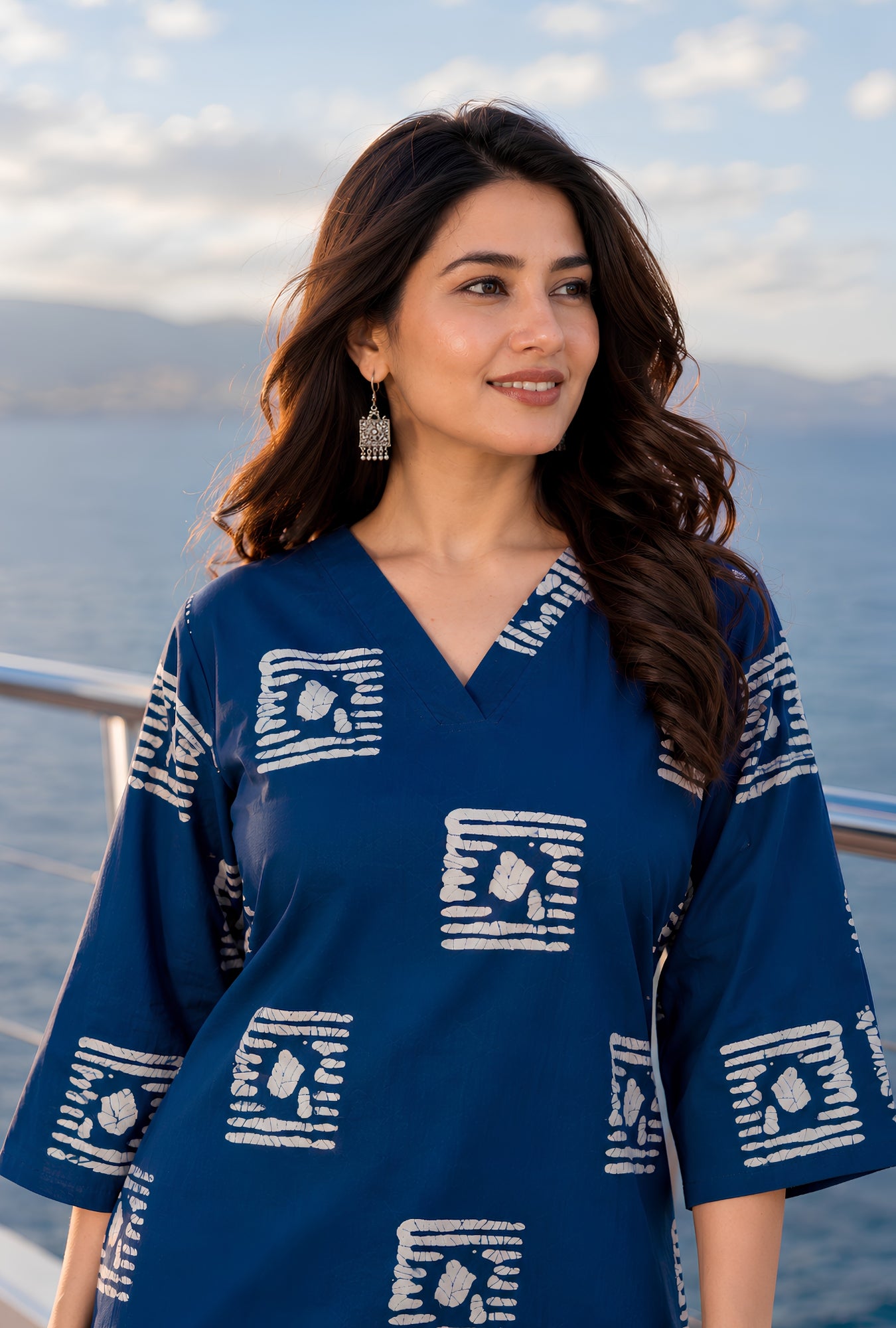 Blue Harbor Printed Cotton Co-ords Set