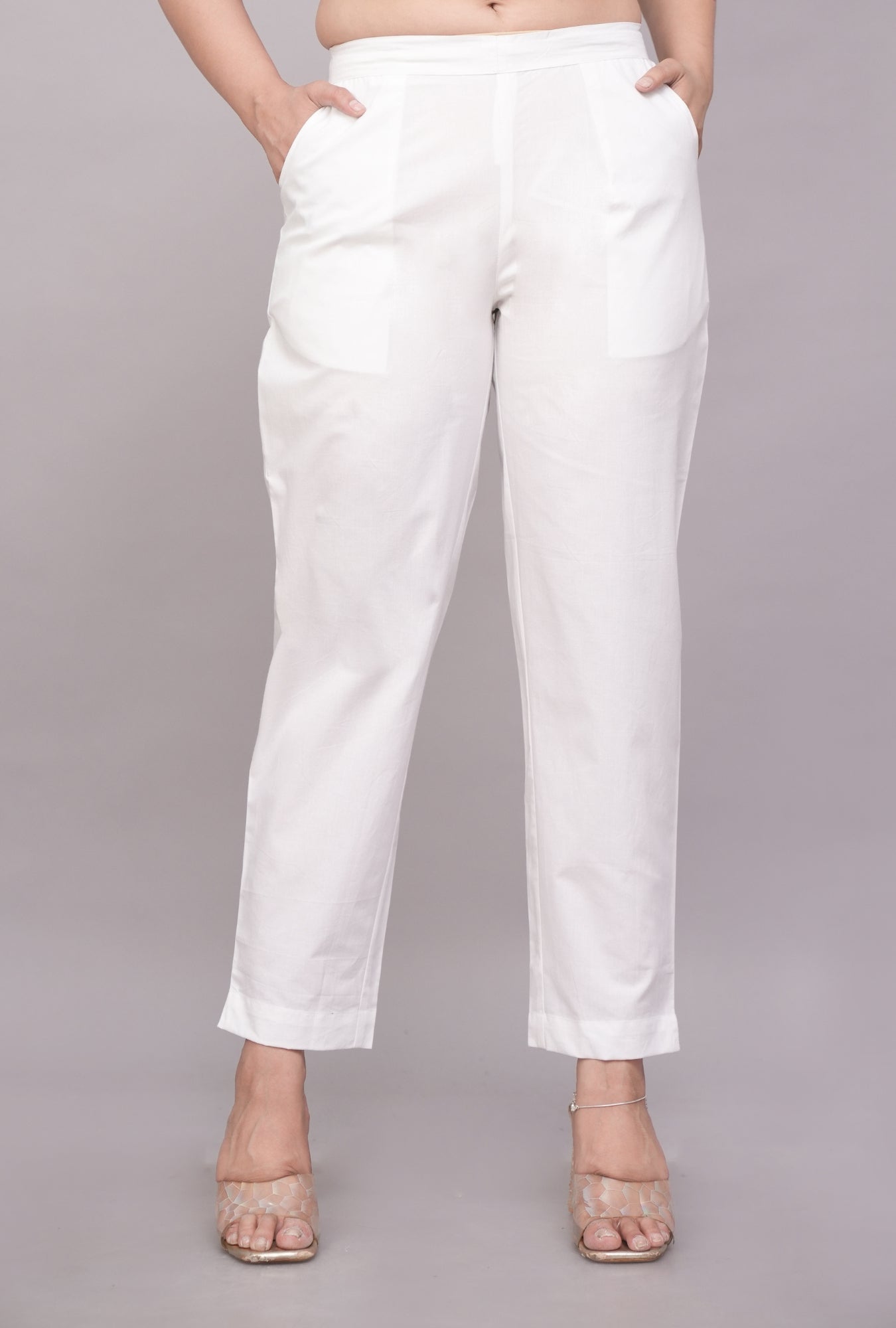 Classic White Cotton Pant – Minimal, Comfy & Versatile