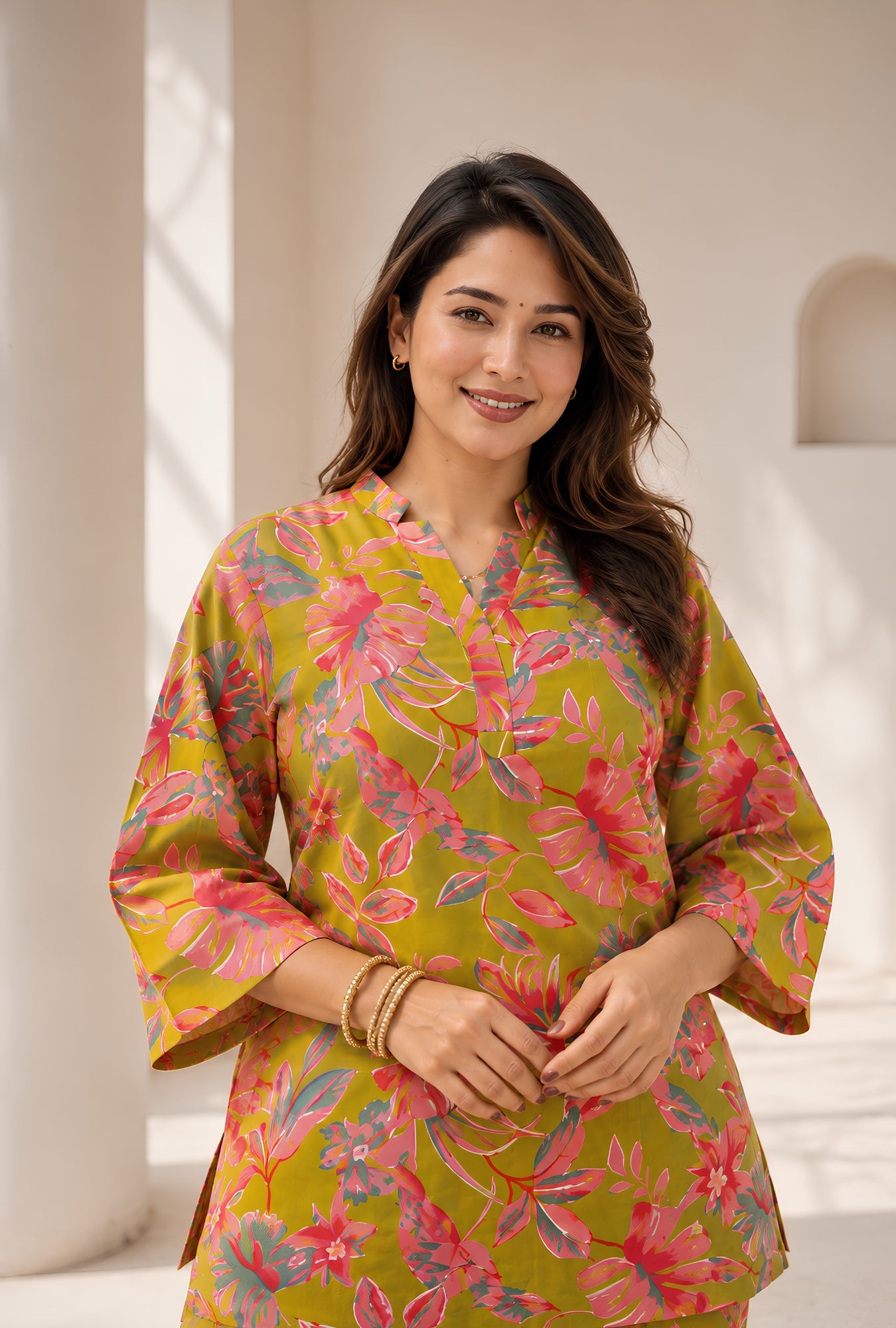Meadow Breeze Lime Green Cotton Co-ords Set