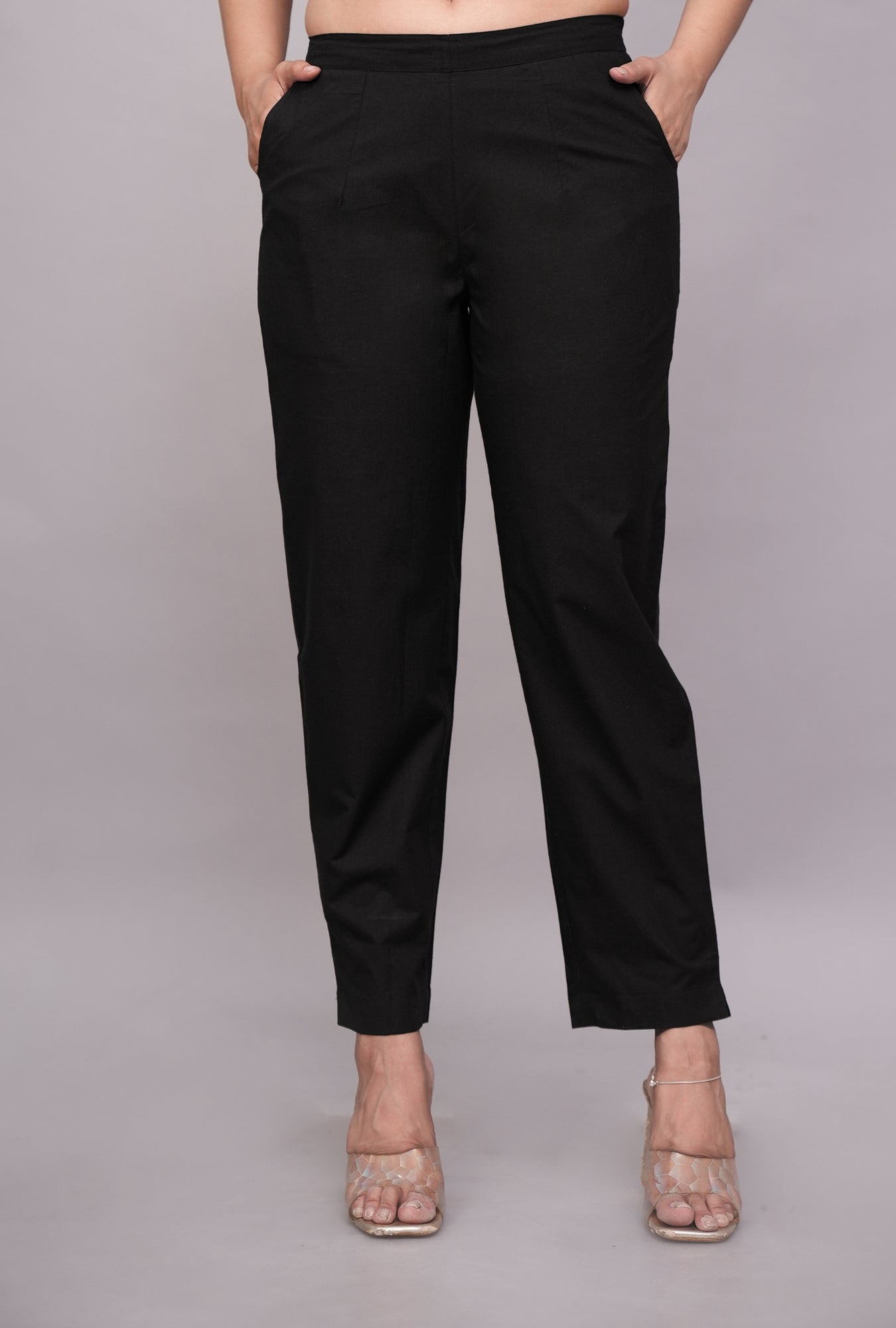 Women’s Black Cotton Pant – Soft, Relaxed & Everyday Wear