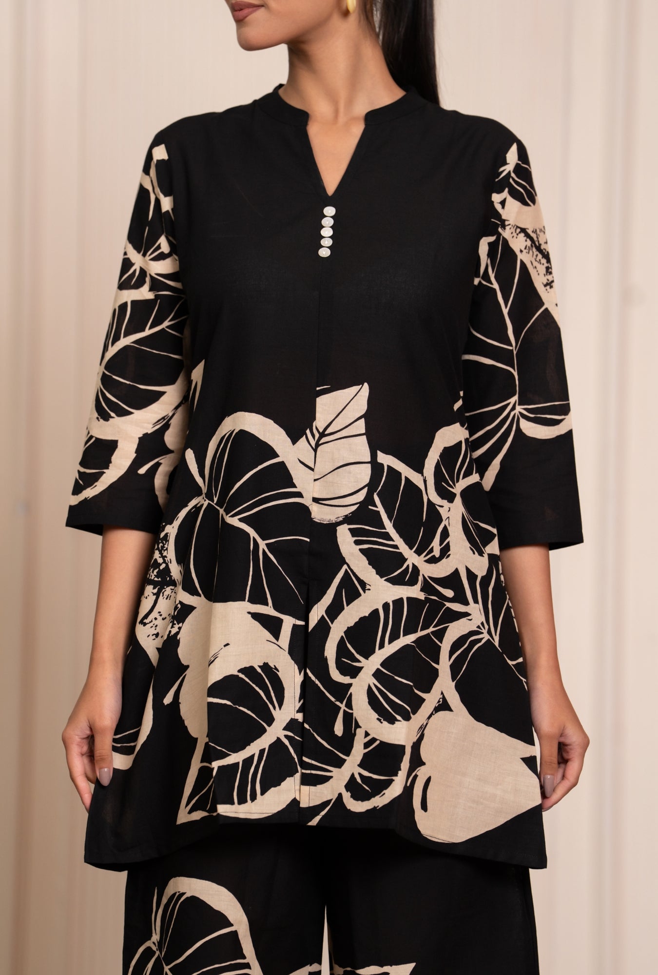 Mild Match Black Printed Cotton Co-ords Set