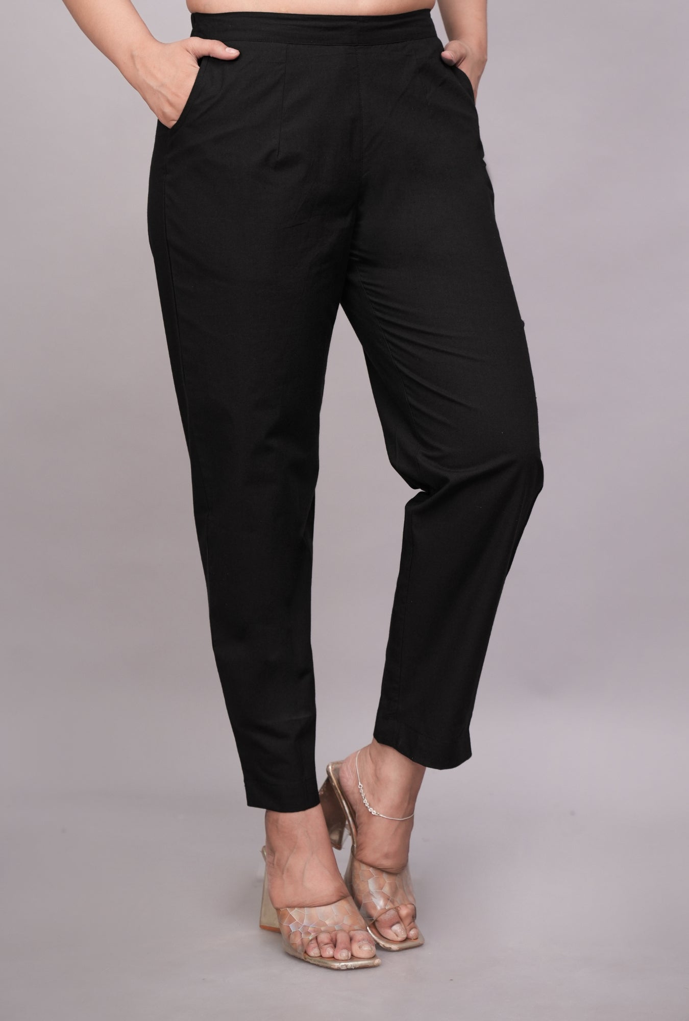 Women’s Black Cotton Pant – Soft, Relaxed & Everyday Wear