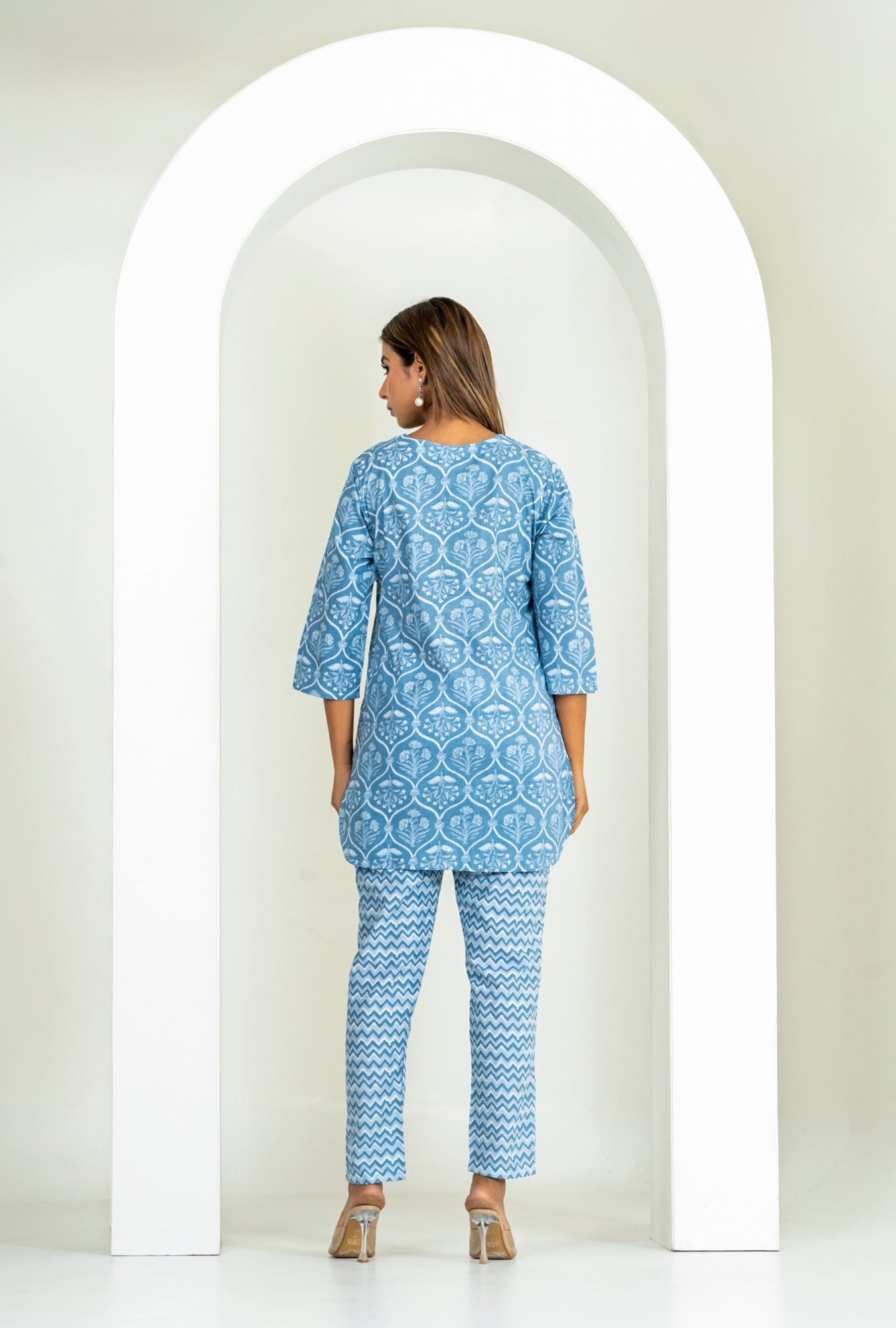 Flora Nook Grey Cotton Loungewear set