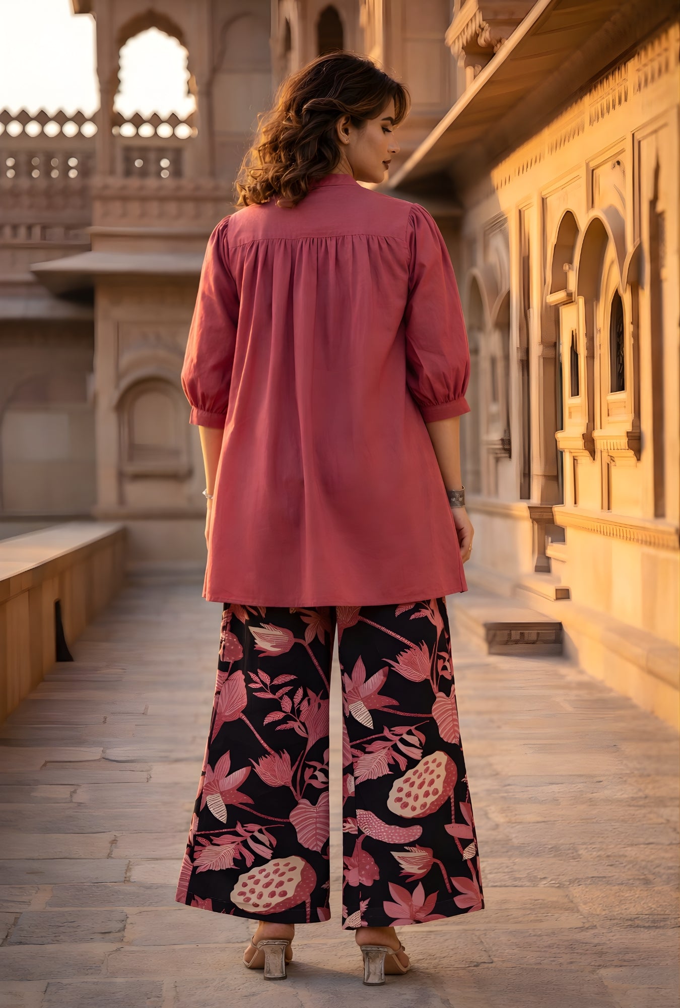 Sunshine Bloom Dusty Rose Co-Ord Set