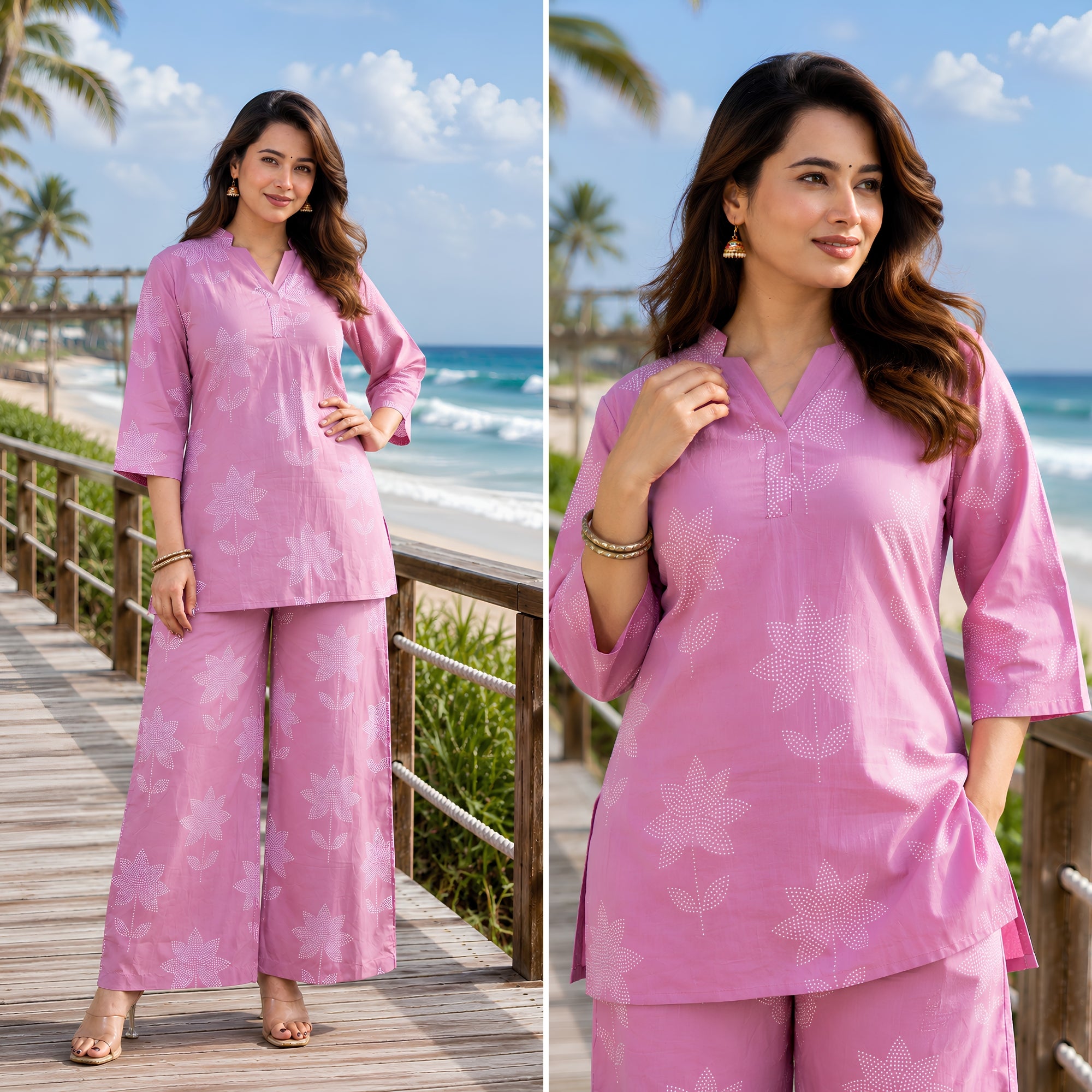 Bloom Story Pink Cotton Co-ords Set