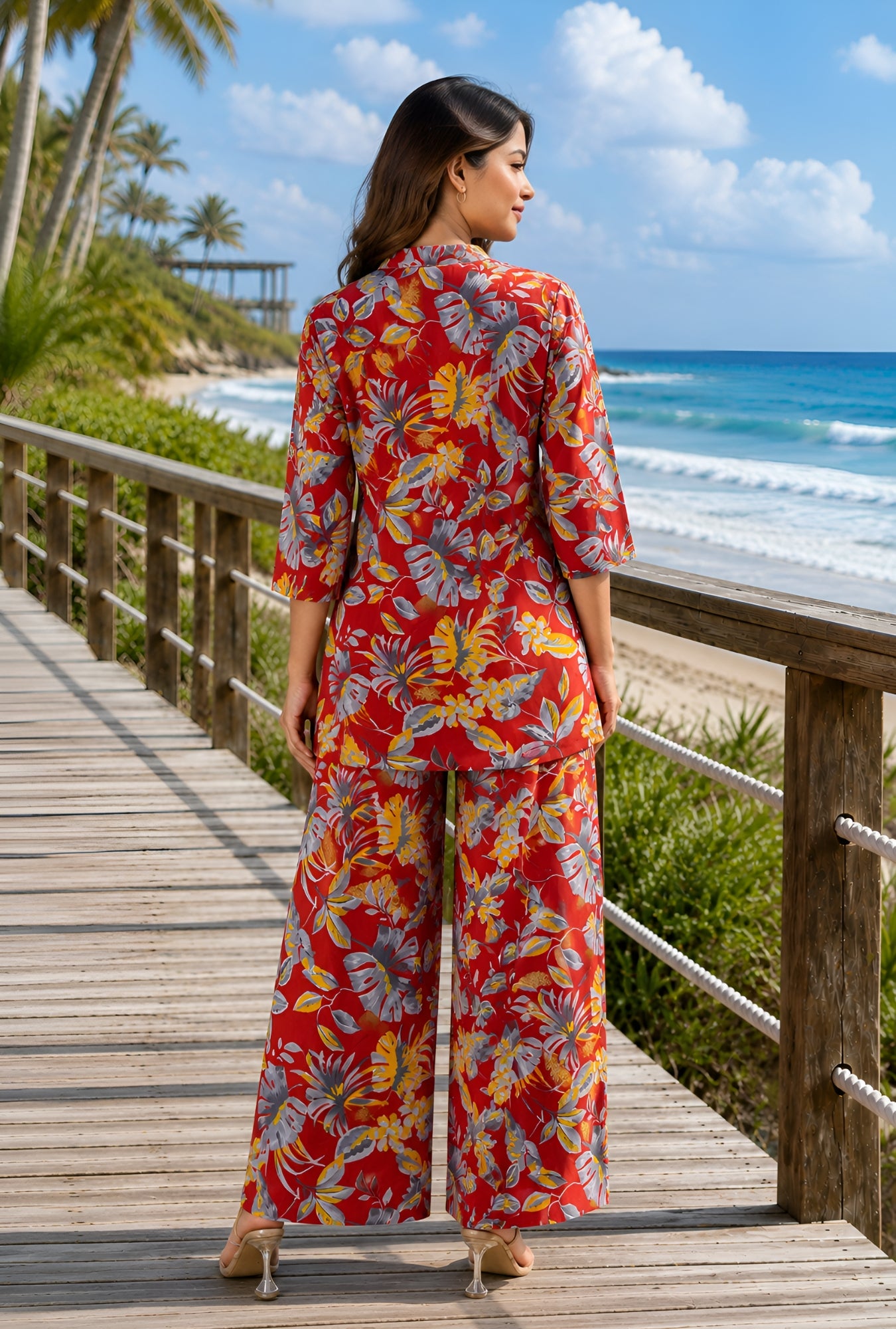 Meadow Breeze Rust Cotton Co-ords Set