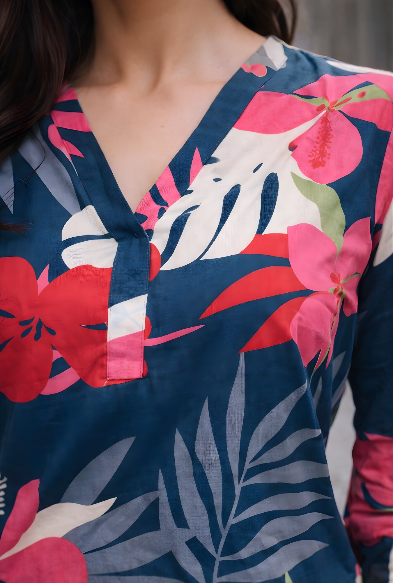 Riviera Floral Teal Cotton Co-ord Set