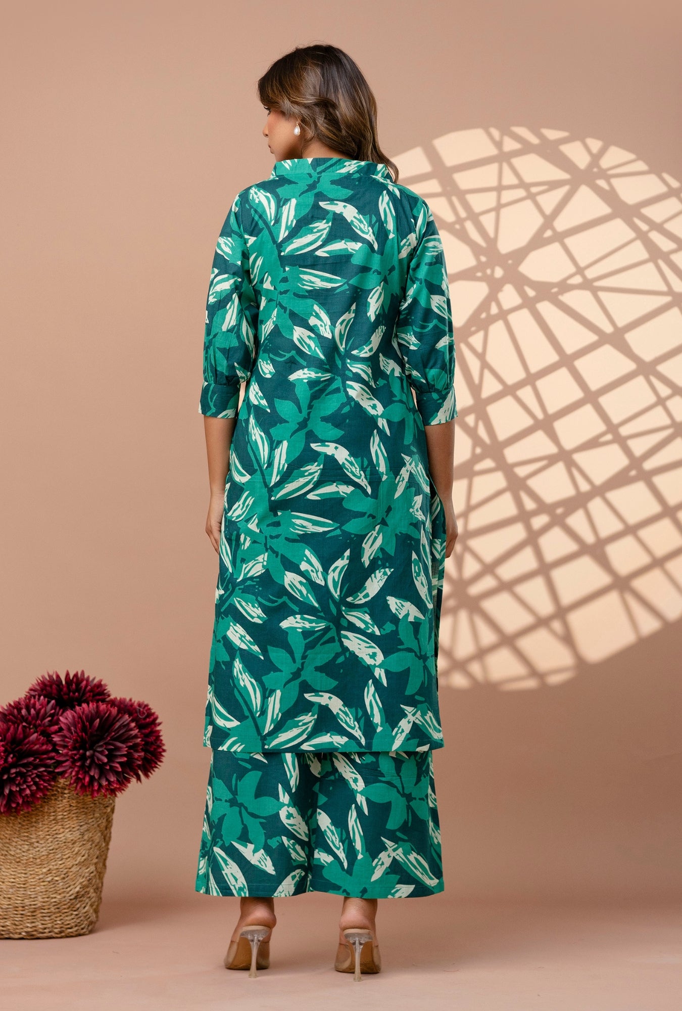 Tropical Green Cotton Co-ords Set