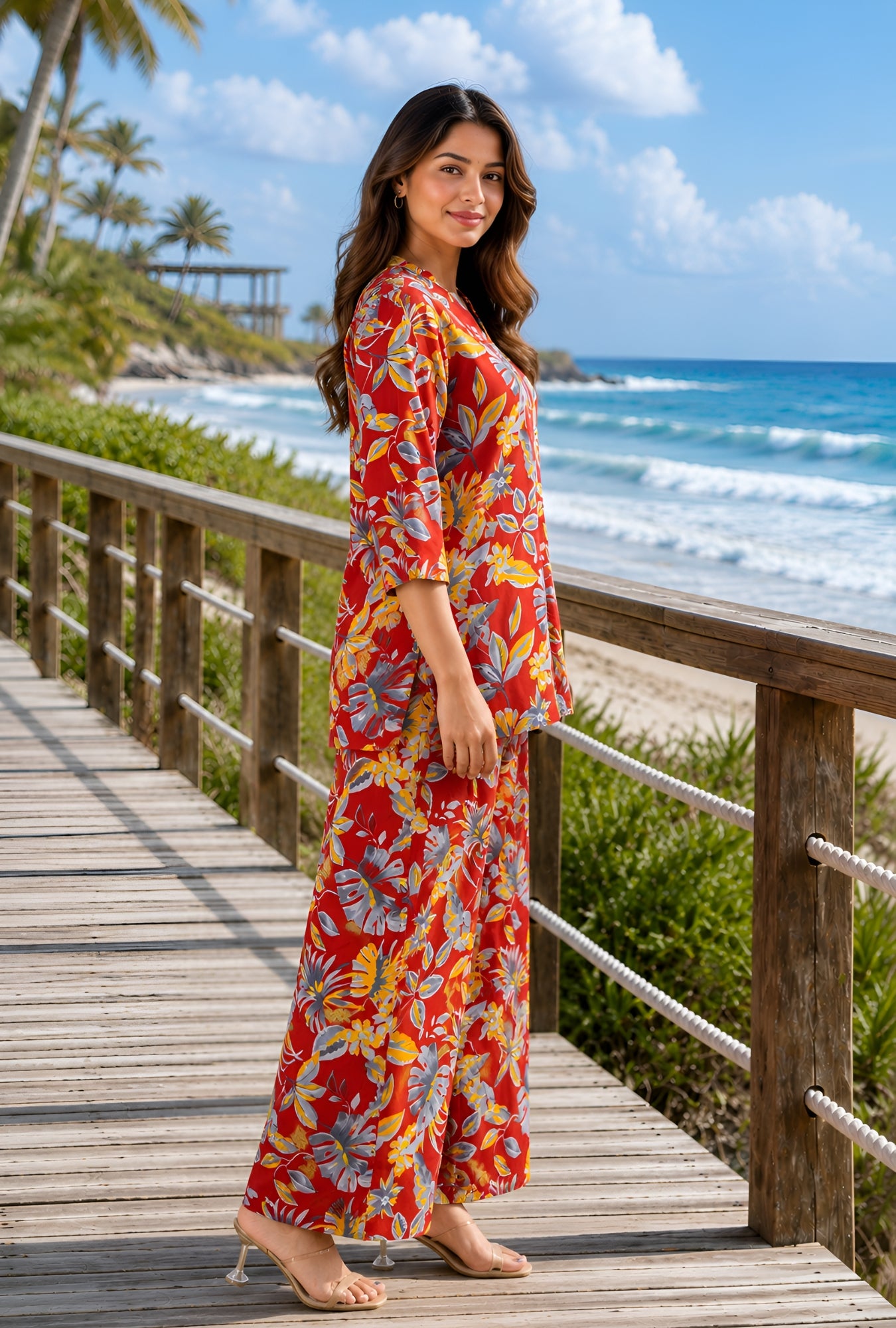 Meadow Breeze Rust Cotton Co-ords Set