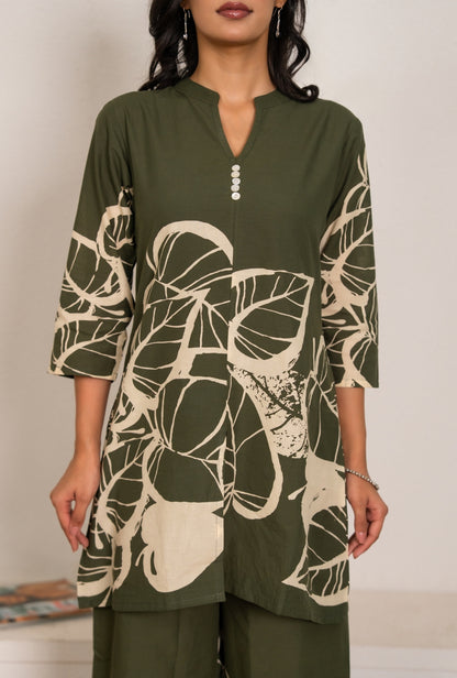 Royal Rhythm Mehndi Printed Cotton Co-ords Set