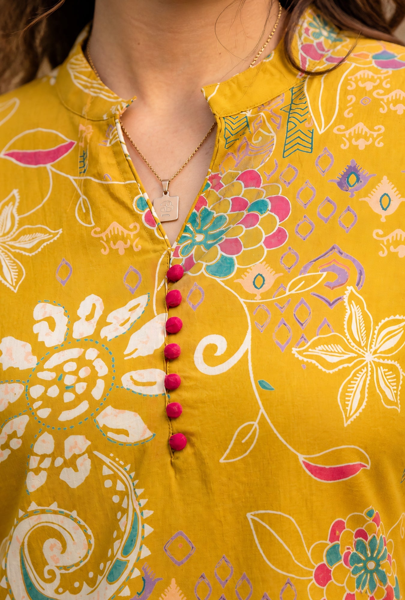 Folk Legends Mustard Printed Cotton Co-ords Set
