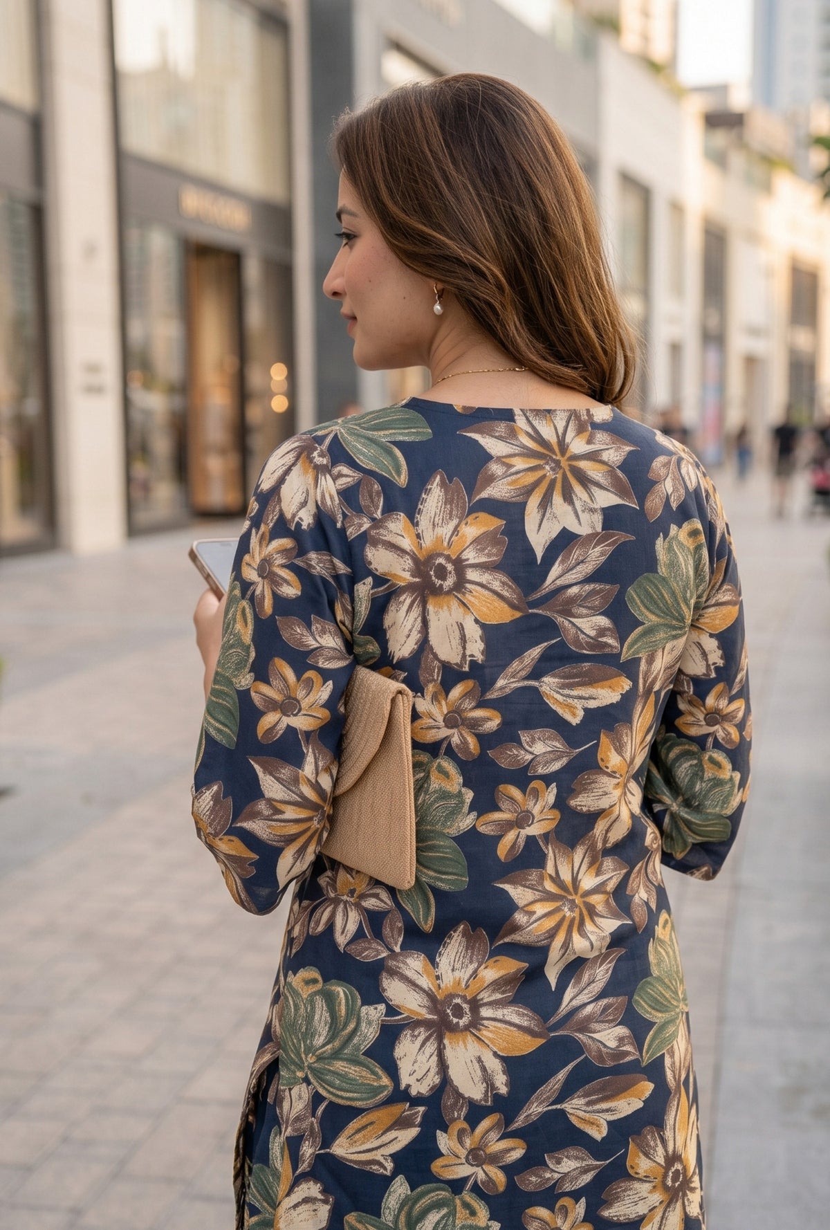 Lapis Flora Blue Printed Cotton Co-ords Set