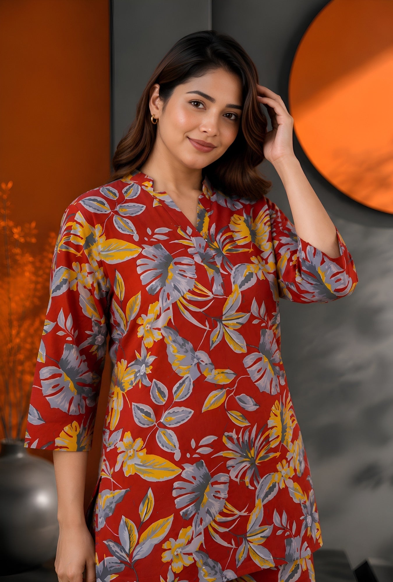 Meadow Breeze Rust Cotton Co-ords Set
