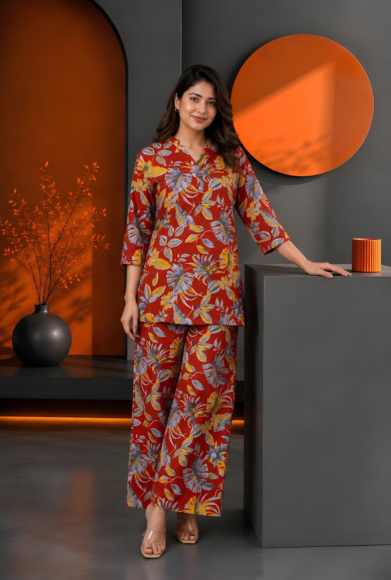 Meadow Breeze Rust Cotton Co-ords Set