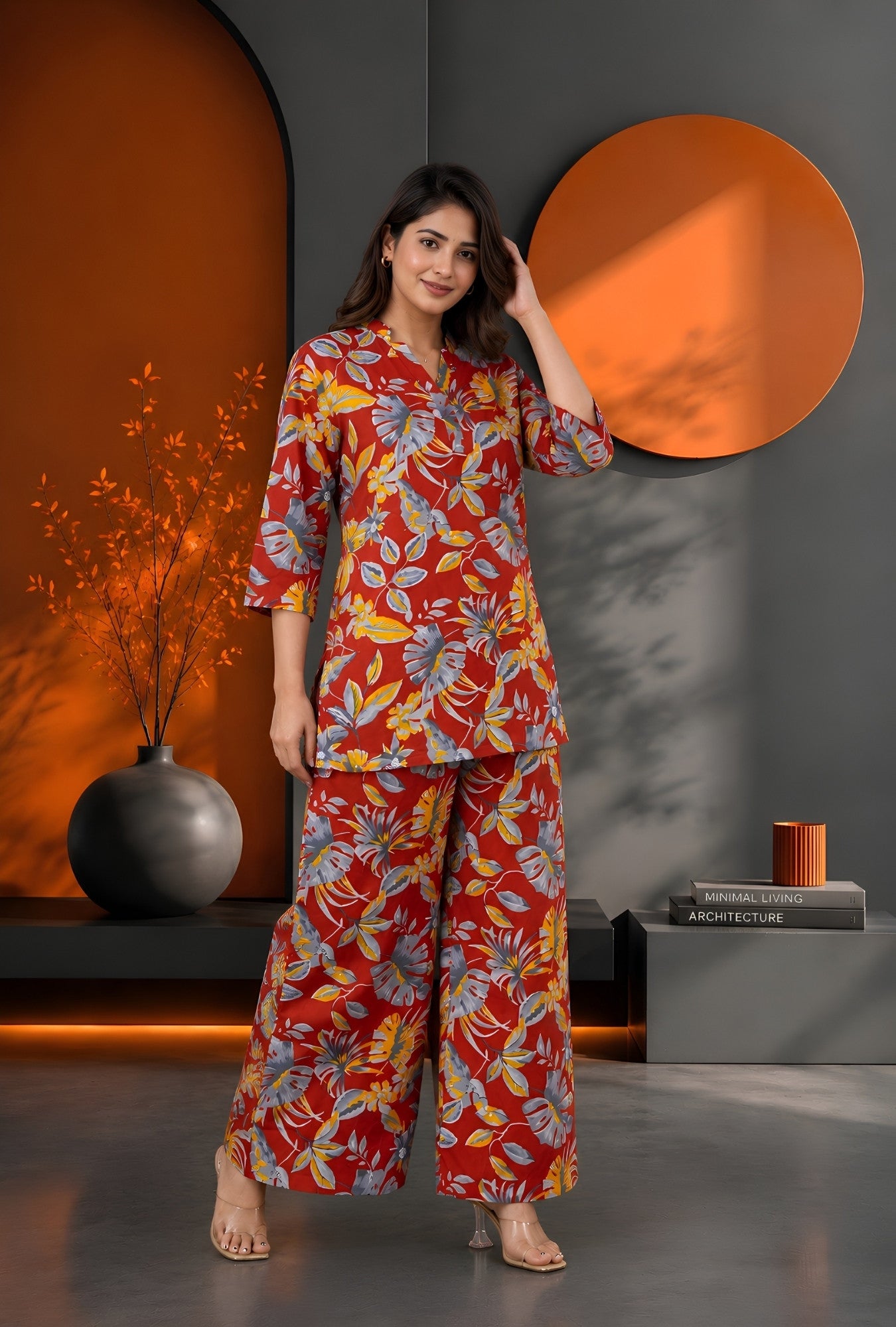Meadow Breeze Rust Cotton Co-ords Set