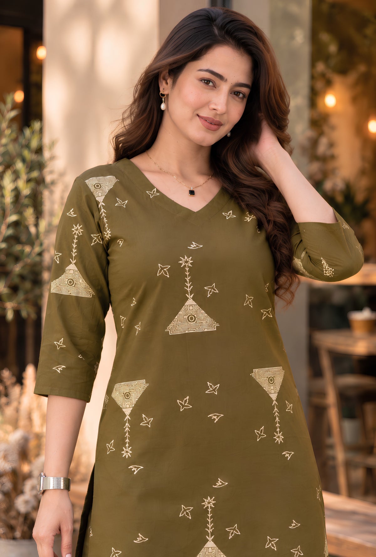 Nomad Mehndi Printed Cotton Co-ords Set