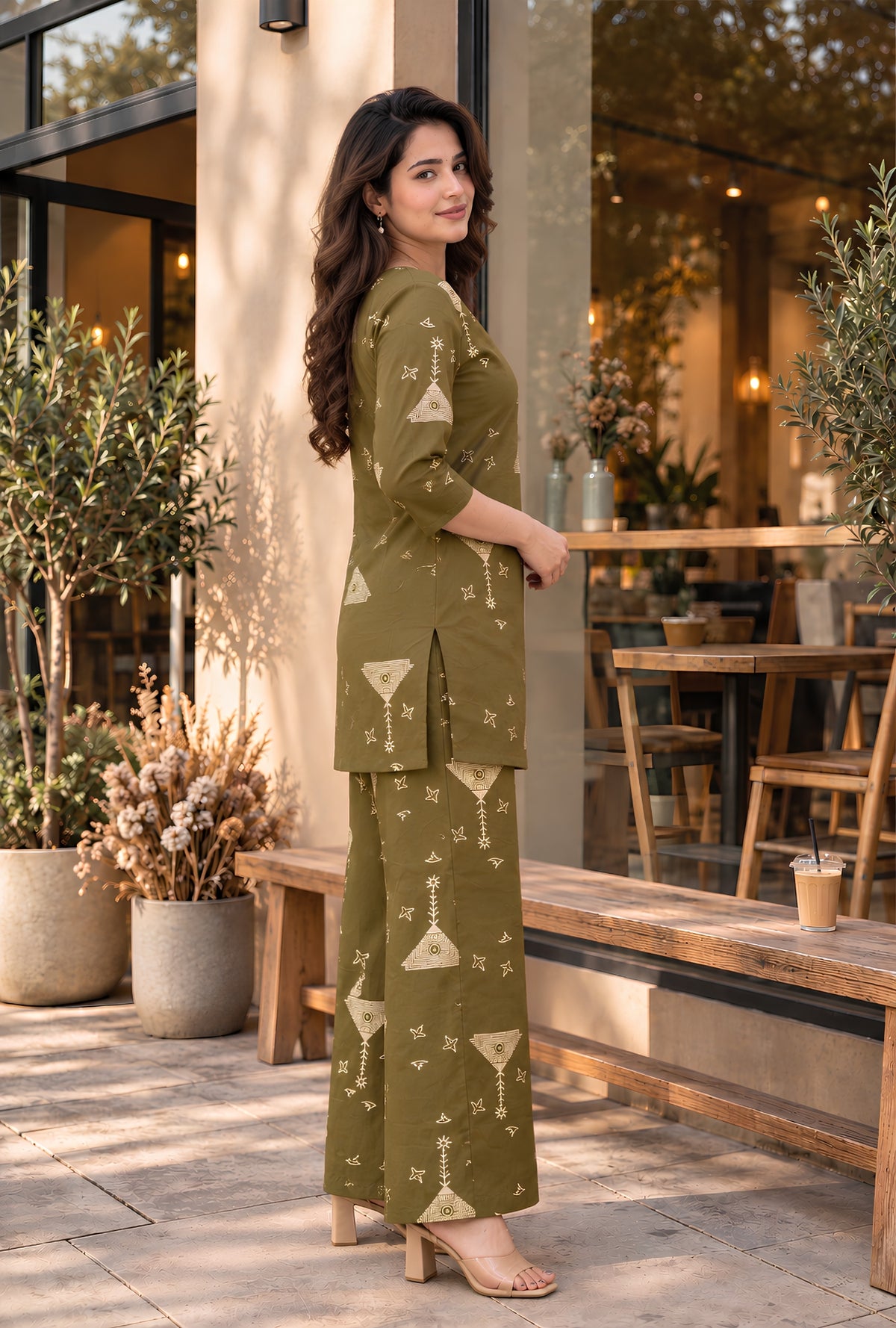 Nomad Mehndi Printed Cotton Co-ords Set
