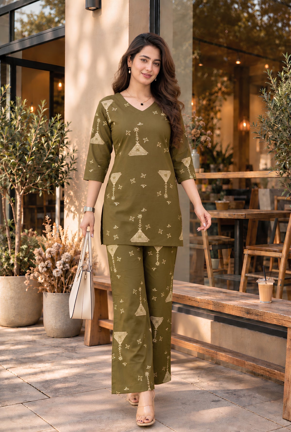 Nomad Mehndi Printed Cotton Co-ords Set