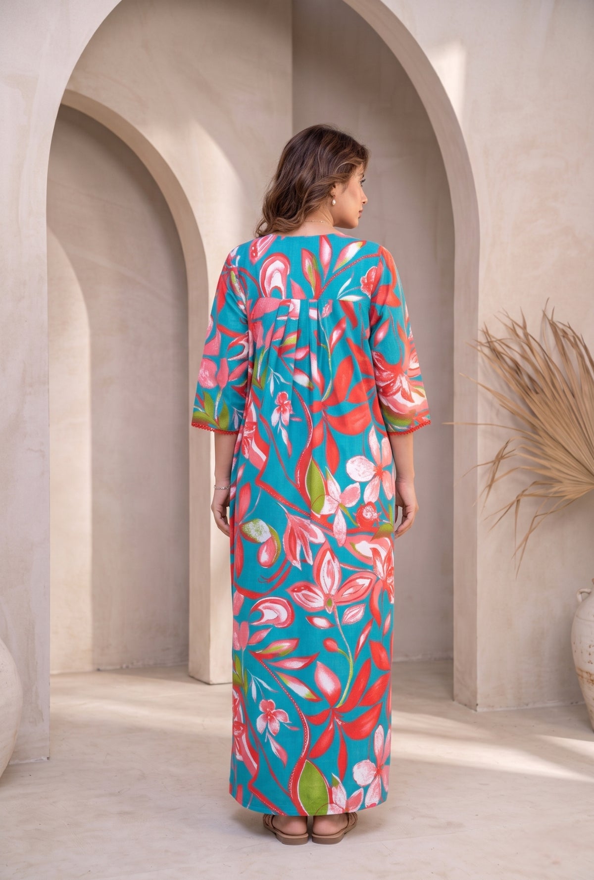 Tropical Breeze Floral Cotton Night Gown