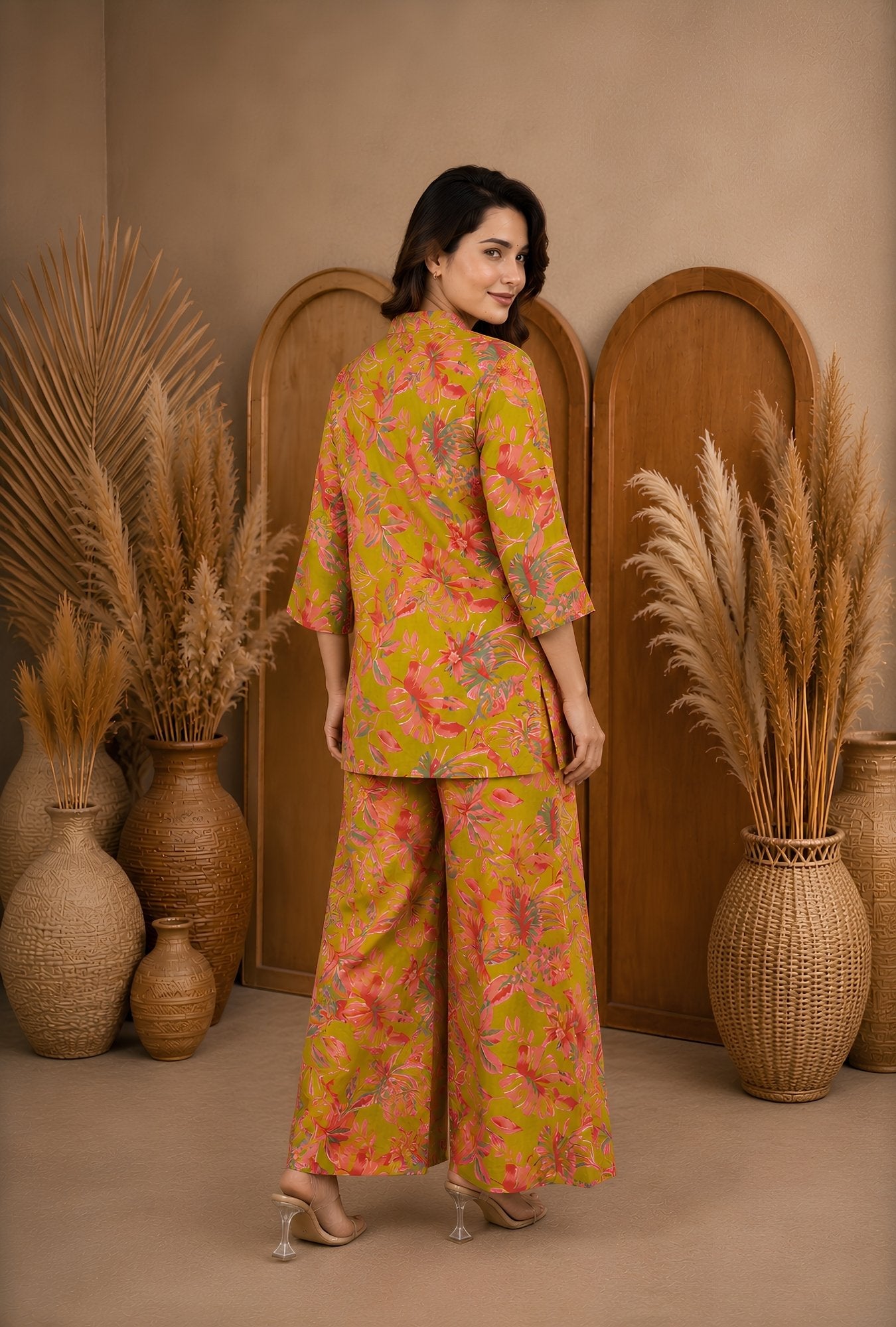 Meadow Breeze Lime Green Cotton Co-ords Set