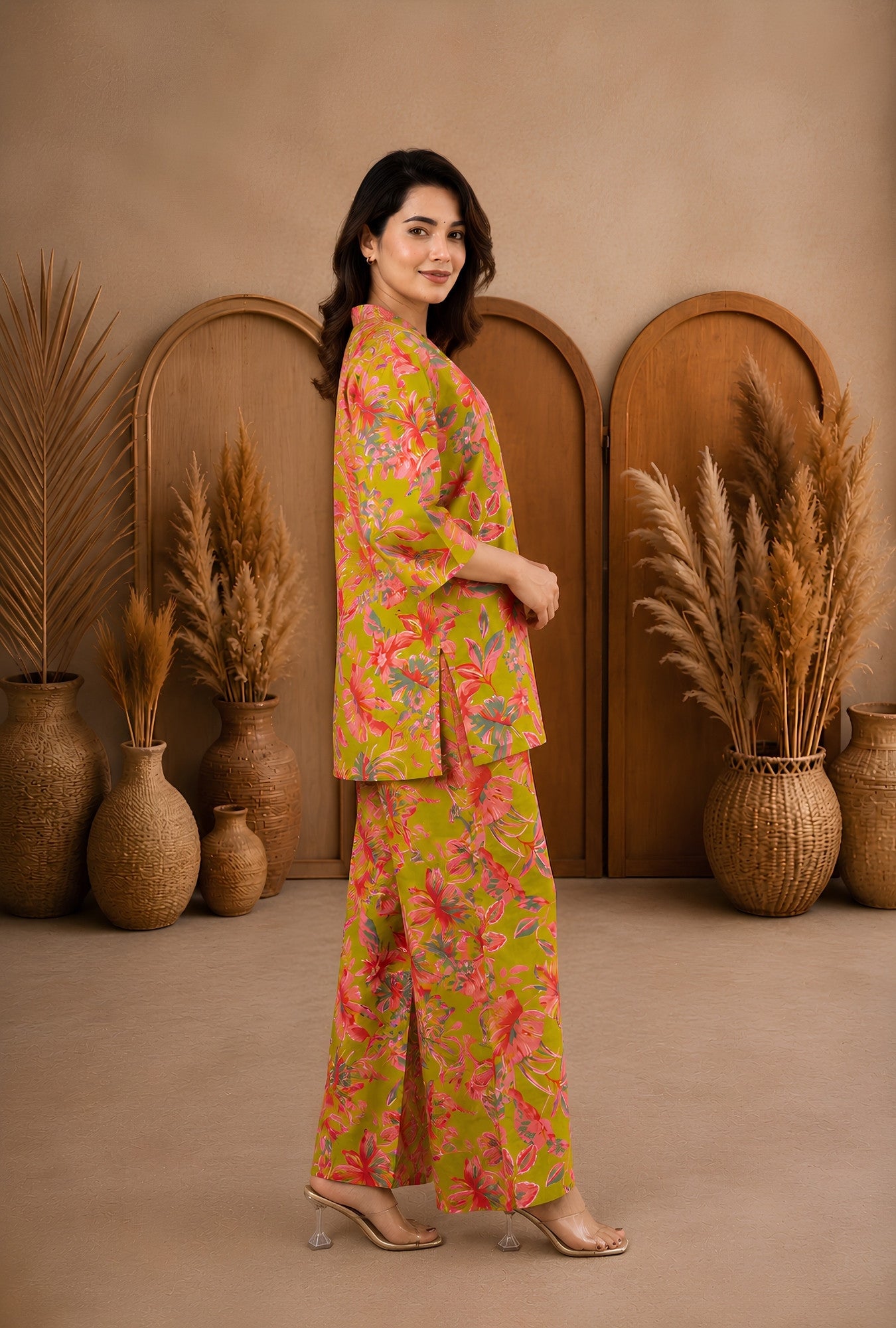 Meadow Breeze Lime Green Cotton Co-ords Set