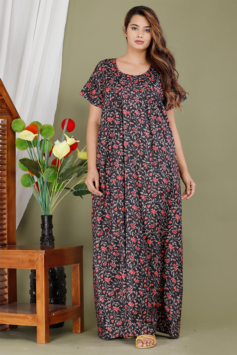 Buy Shararat Women's Cotton Sleeveless Night Gown/Nighty, Free Size, Orange  at Amazon.in